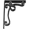 Ekena Millwork Orleans Wrought Iron Bracket, (Triple center brace), Powder Coated Black 2"W x 7 1/2"D x 10"H BKTM02X07X10TOL - alternate 8